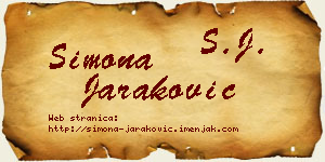 Simona Jaraković vizit kartica